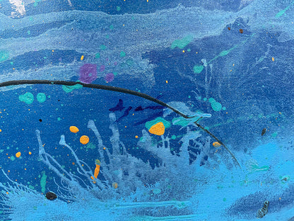 Levantate y brilla, limited edition giclee on canvas by Azarian, 48x32