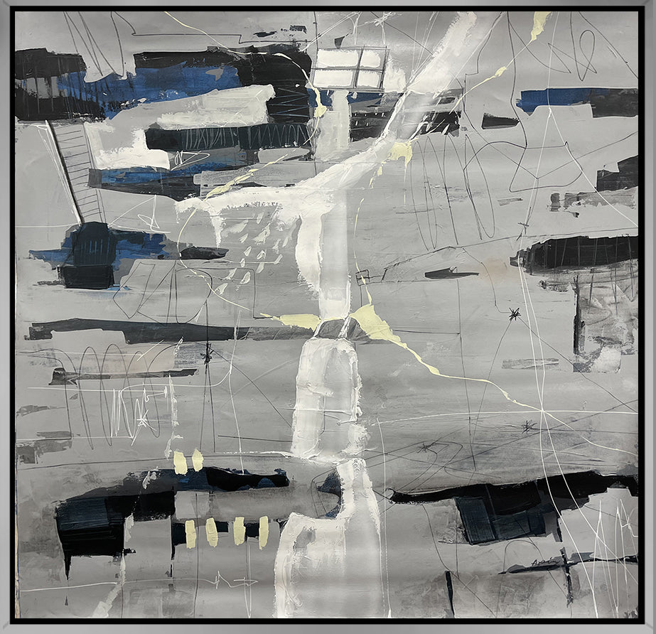No Todo Es Blanco Y Negro, limited edition giclee on canvas by Azarian, 48x48