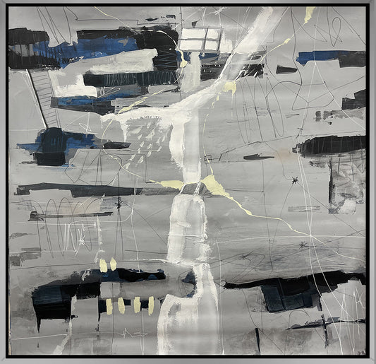 No Todo Es Blanco Y Negro, limited edition giclee on canvas by Azarian, 48x48