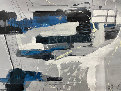 No Todo Es Blanco Y Negro, limited edition giclee on canvas by Azarian, 48x48