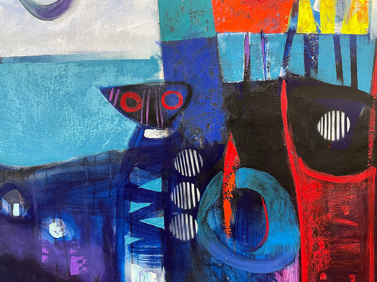 Comunidad, limited edition giclee on canvas by Claudio Chunga, 48x48