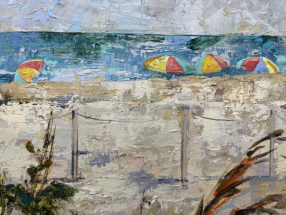 Summer, limited edition giclee on canvas, framed by Elizabeth Roma, 40x30