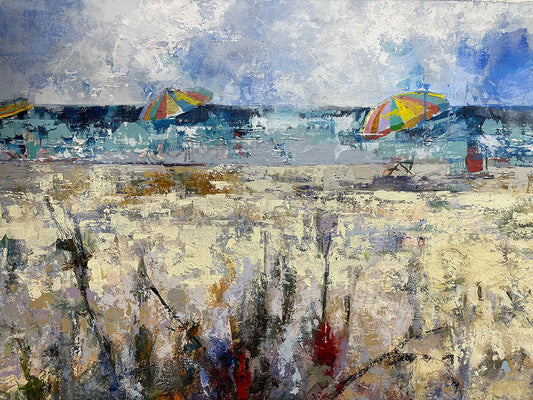 Boca Grande, limited edition giclee on canvas, framed by Elizabeth Roma, 72x36