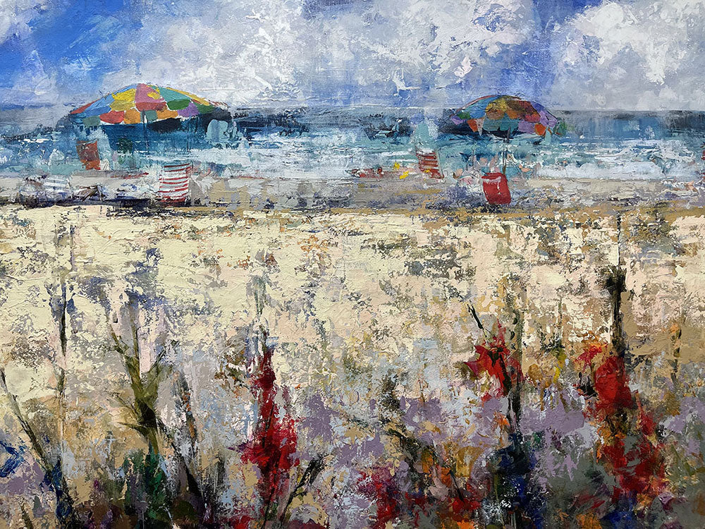 Boca Grande, limited edition giclee on canvas, framed by Elizabeth Roma, 72x36