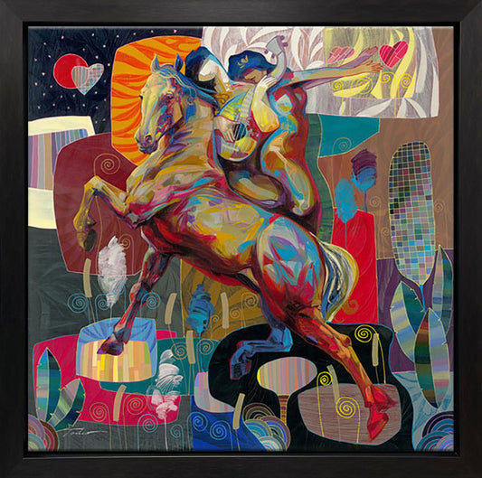 Intriguing Woman, Canvas Painting by Tadeo Zavaleta, 32x32 streched and framed