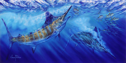 Blue Freedom, limited edition giclee on canvas  by Jason Mathias, 36X72 signed.