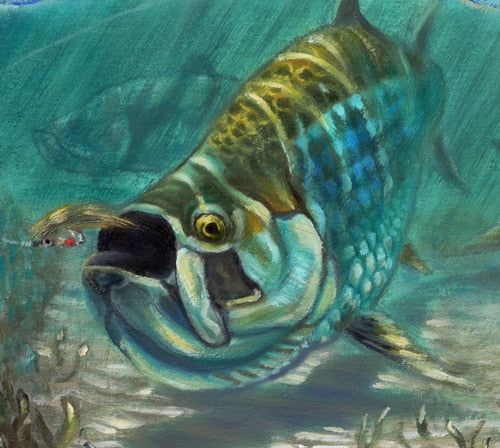 Tarpon-Fever, limited edition by Jason Mathias, 40x40 signed and numbered