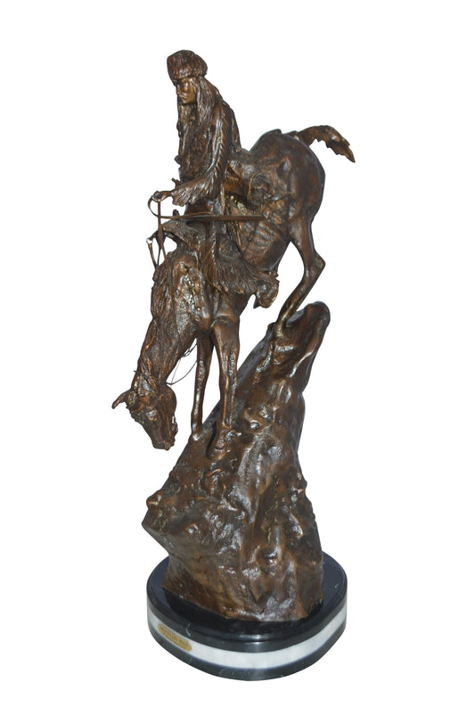 Mountain Man by Remington Bronze Statue -  Size: 11"L x 11"W x 30"H.