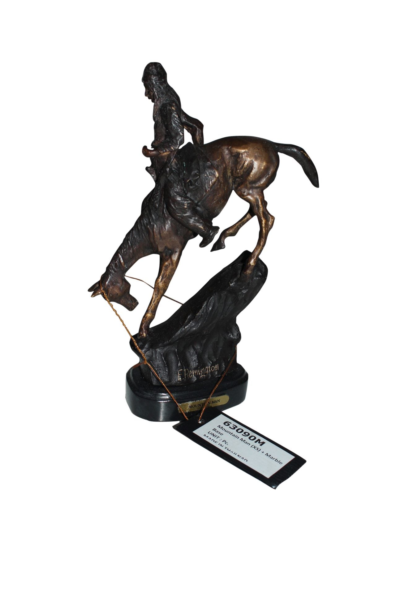 Mountain man -small, by Remington Bronze Statue -  7"L x 2.5"W x 11"H. 