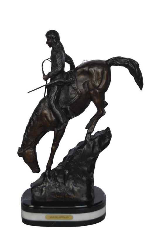 Mountain Man replica by Frederic Remington -  Size: 6"L x 14"W x 22"H.