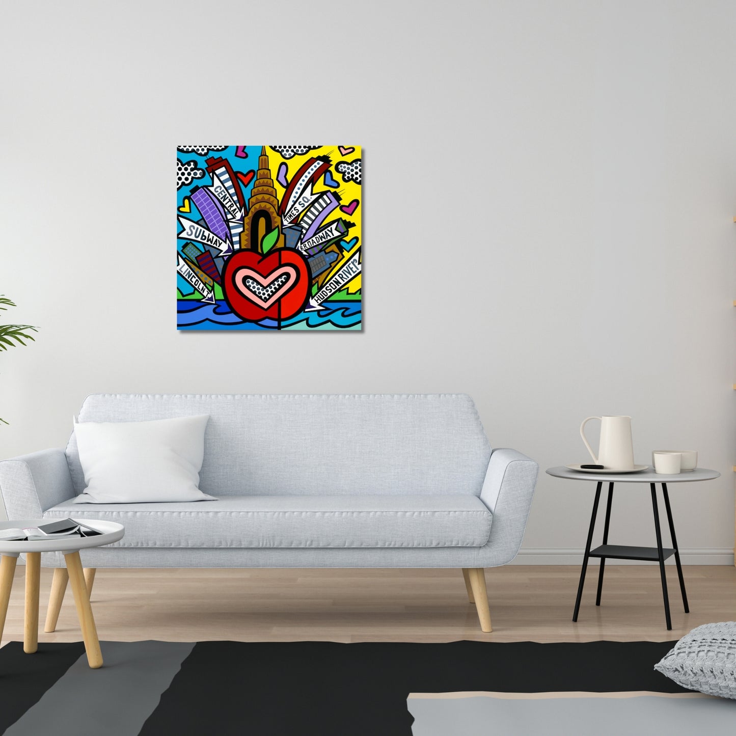 New York, Acrylic Painting, Stretched Canvas, Wall Art by Jozza 30" x 30" x 1"