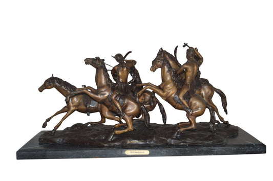 Old Dragoons by Remington replica Bronze Statue -  Size: 32"L x 12"W x 13"H.