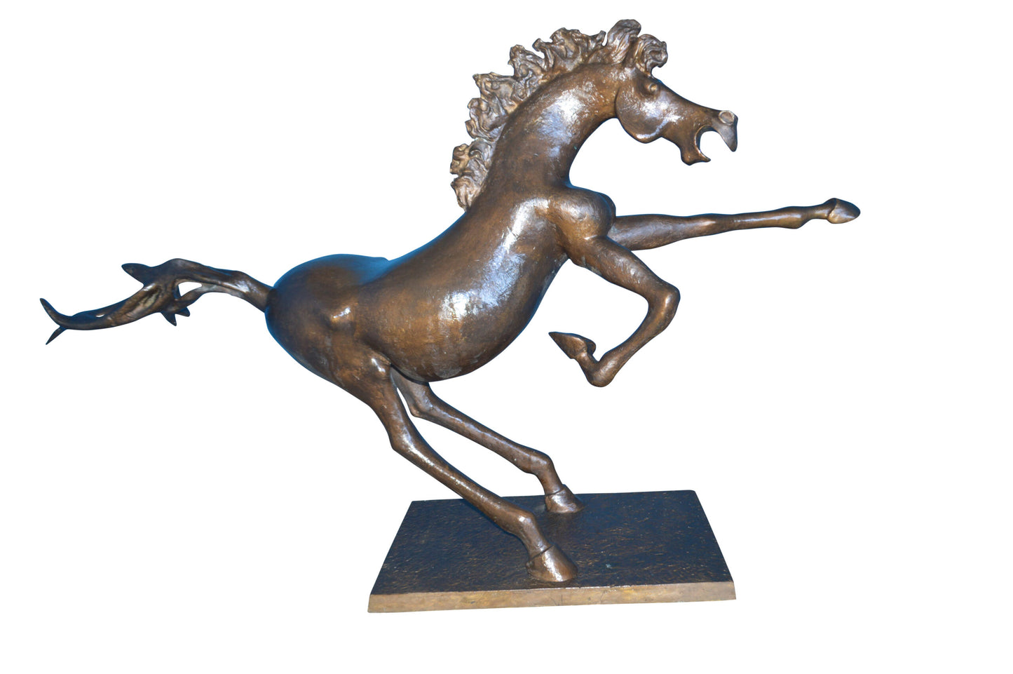 Original 2 of 9 Horse Statue by Attilio de Luca -  Size: 68"L x 19"W x 58"H.