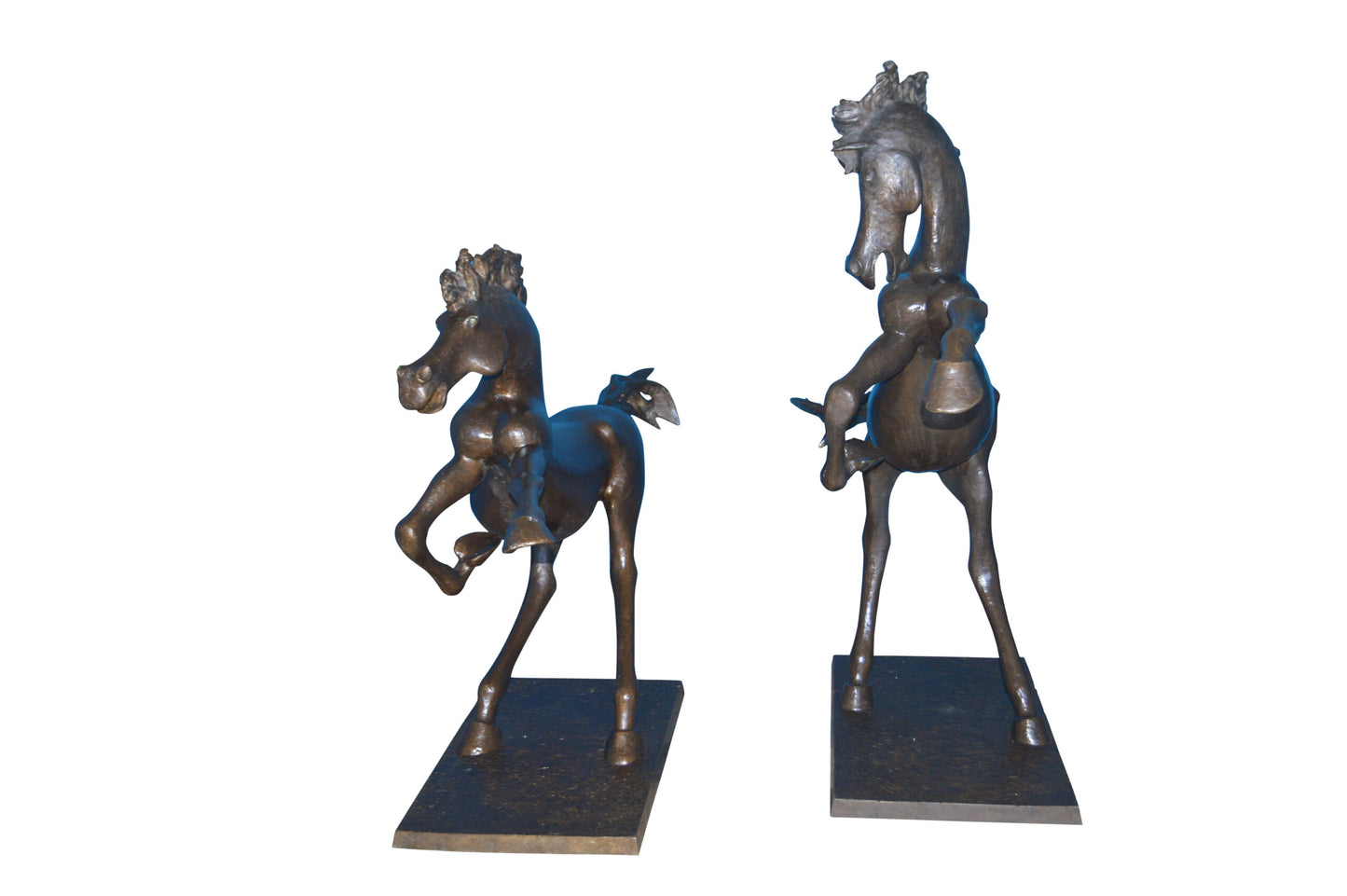 Original 2 of 9 Horse Statue by Attilio de Luca -  Size: 68"L x 19"W x 58"H.