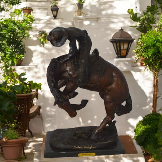 Rattlesnake by Remington Bronze Statue -  Size: 16"L x 13"W x 22"H.