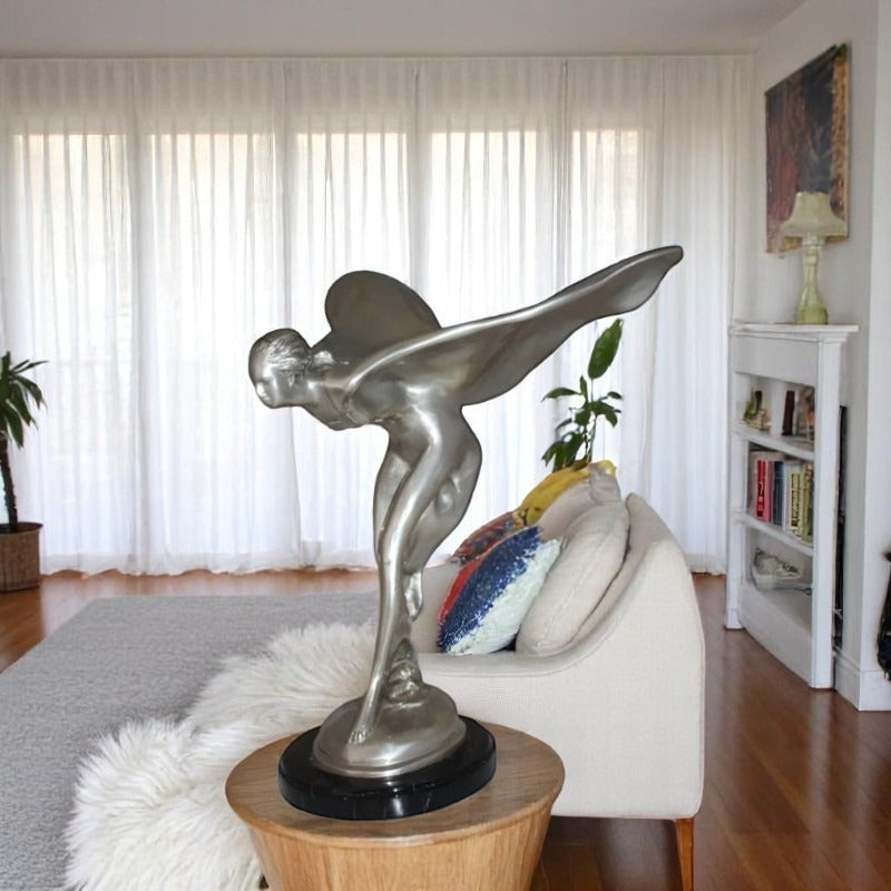 Rolls Royce -Large Bronze Statue -  Size: 14"L x 17"W x 18"H.