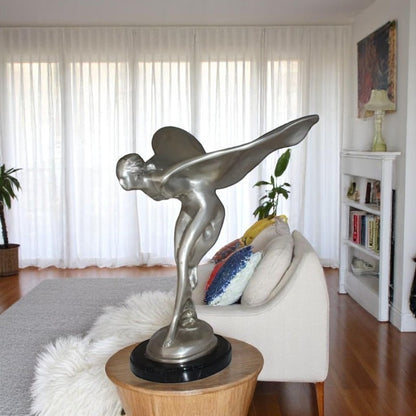 Rolls Royce -Large Bronze Statue -  Size: 14"L x 17"W x 18"H.