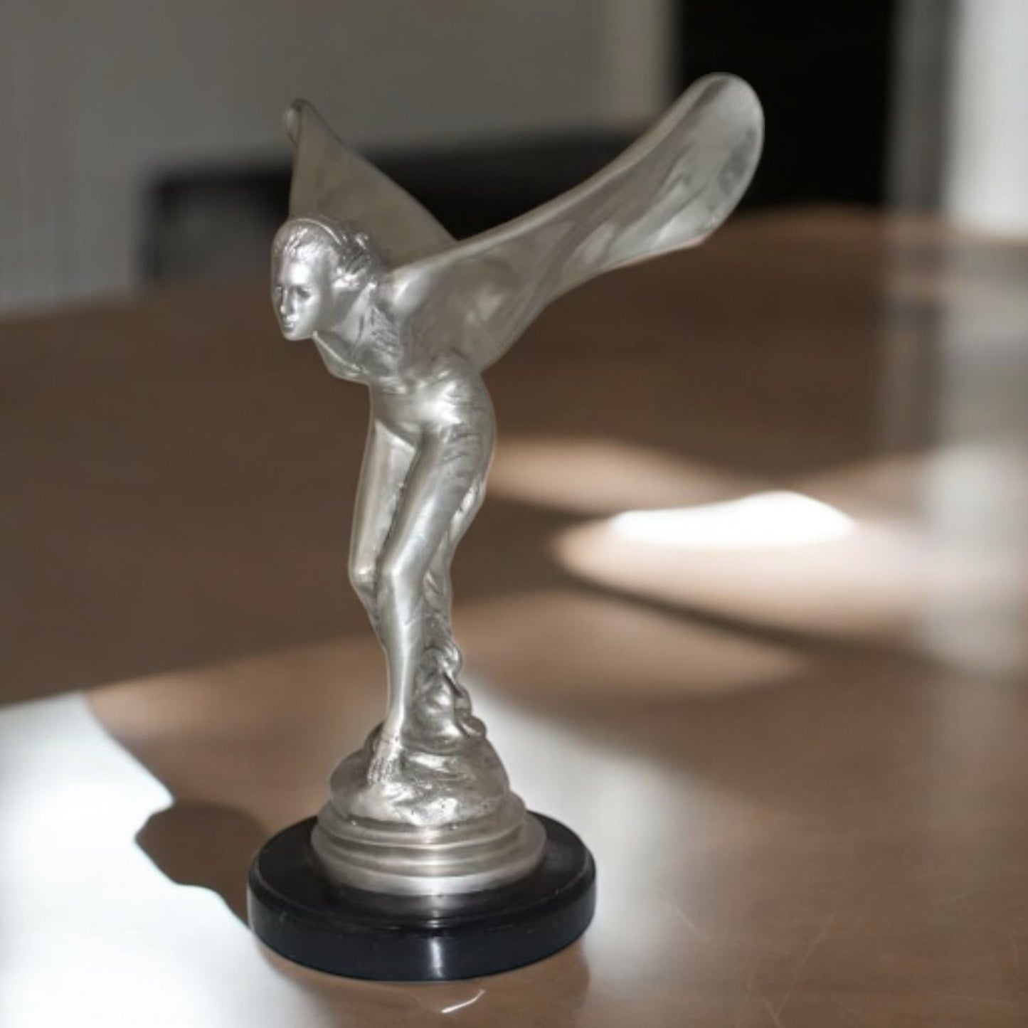 Rolls Royce -Small Bronze Statue -  Size: 9"L x 9"W x 14"H.