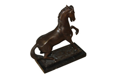 Running horse Bronze statue -  Size: 7.5"L x 3.5"W x 9"H. 