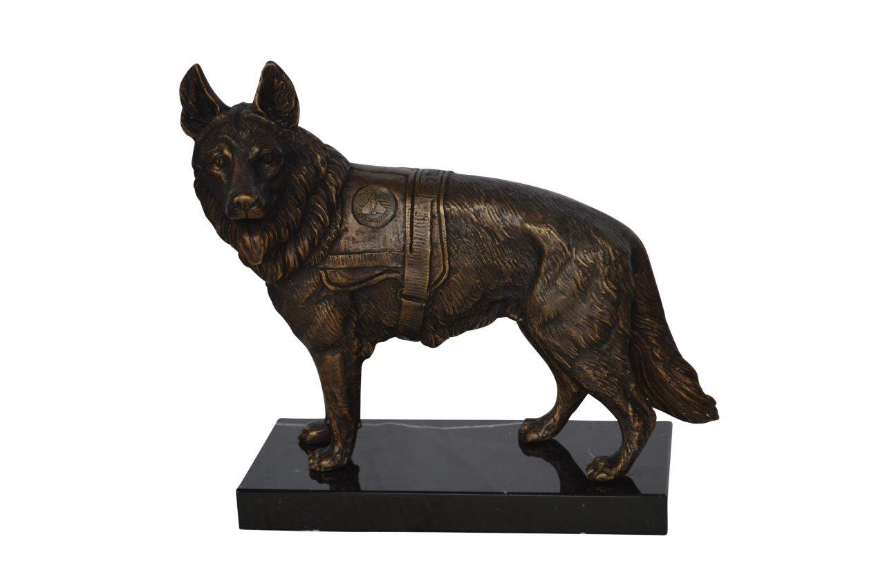 Service Dog standing -  Size: 12"L x 5"W x 12"H.