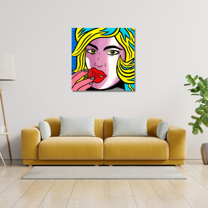 Strawberry, Acrylic Painting, Stretched Canvas, Wall Art by Jozza 30" x 30" x 1"
