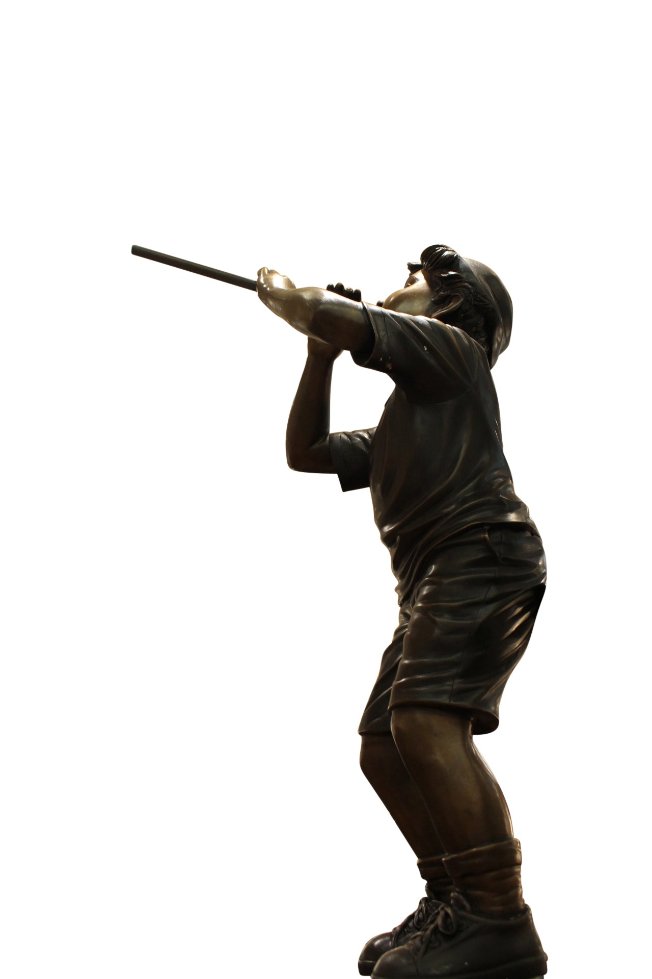 Three Children Playing on Ladder Bronze Statue -  Size: 24"L x 27"W x 96"H. 