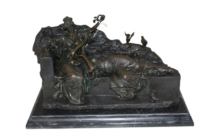 Two ladies Bronze Statue -  Size: 14.5"L x 7"W x 9"H. 