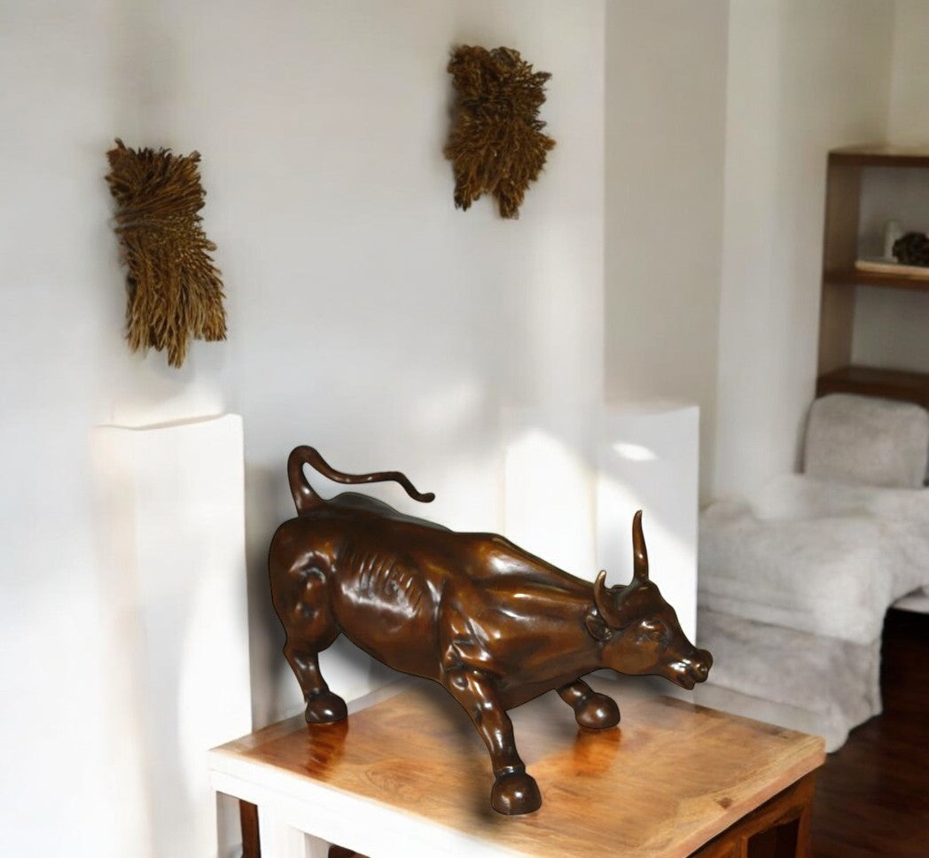 Bronze Wall Street Bull Small Statue