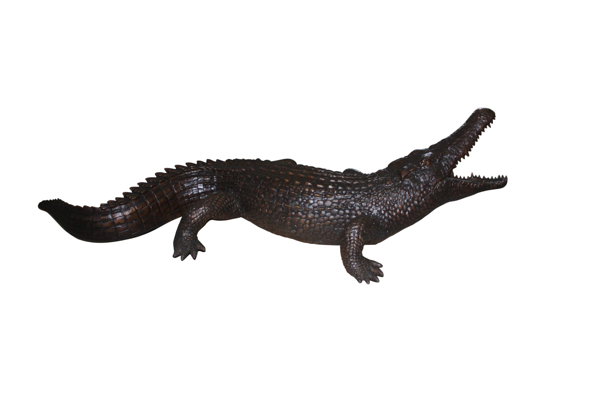 Alligator fountain - Bronze Statue -  Size: 77"L x 34"W x 18"H. 