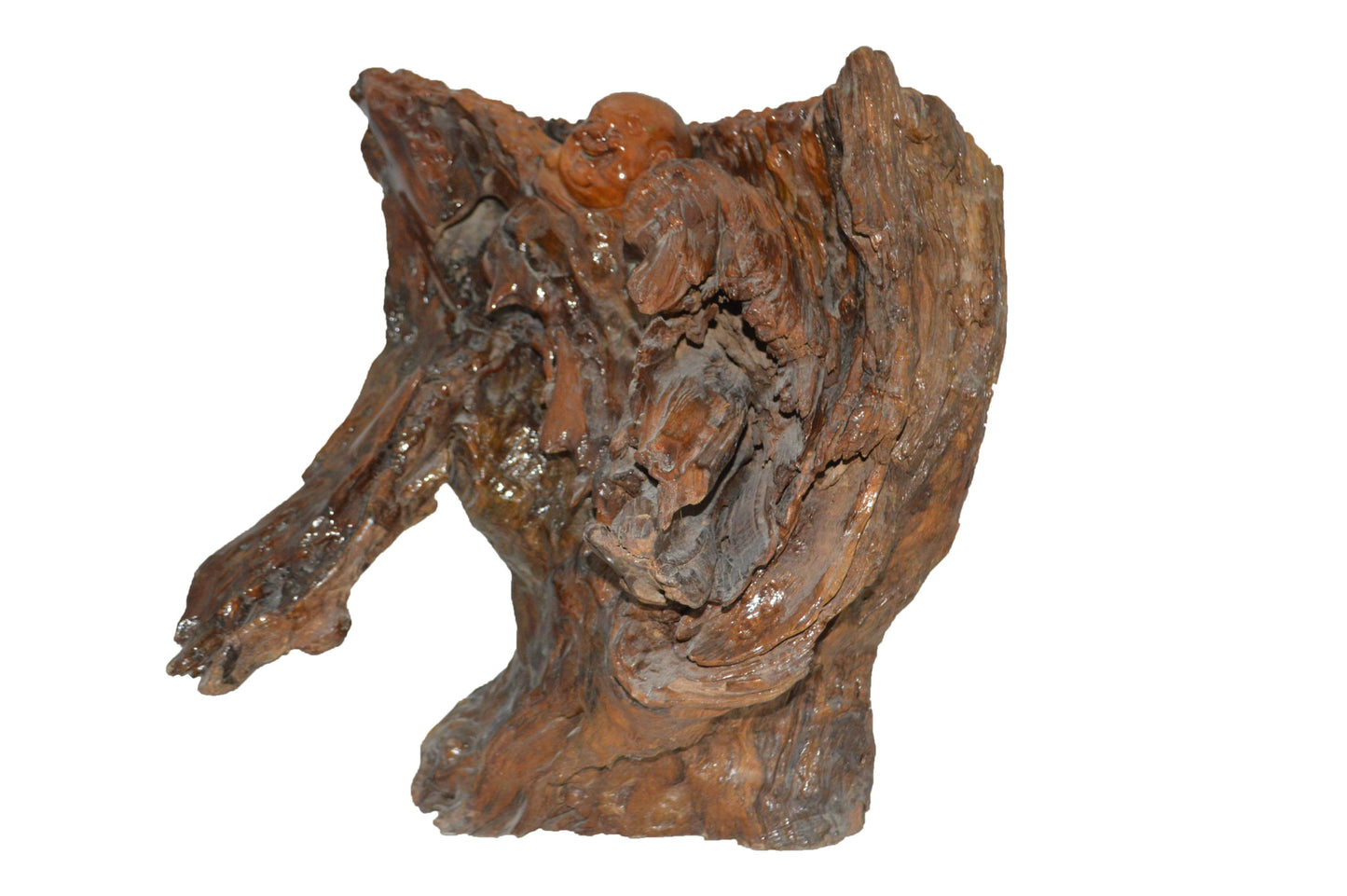 Wood Carved Buddha CC5 -  Size: 27"L x 24"W x 24"H.