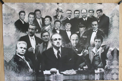 Giant Canvas of Godfather Cast Black and White 44 x 65