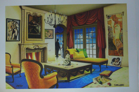 Orlando Quevedo Giclée - Love Story Painting -  Size: 21"L x 13.5"W