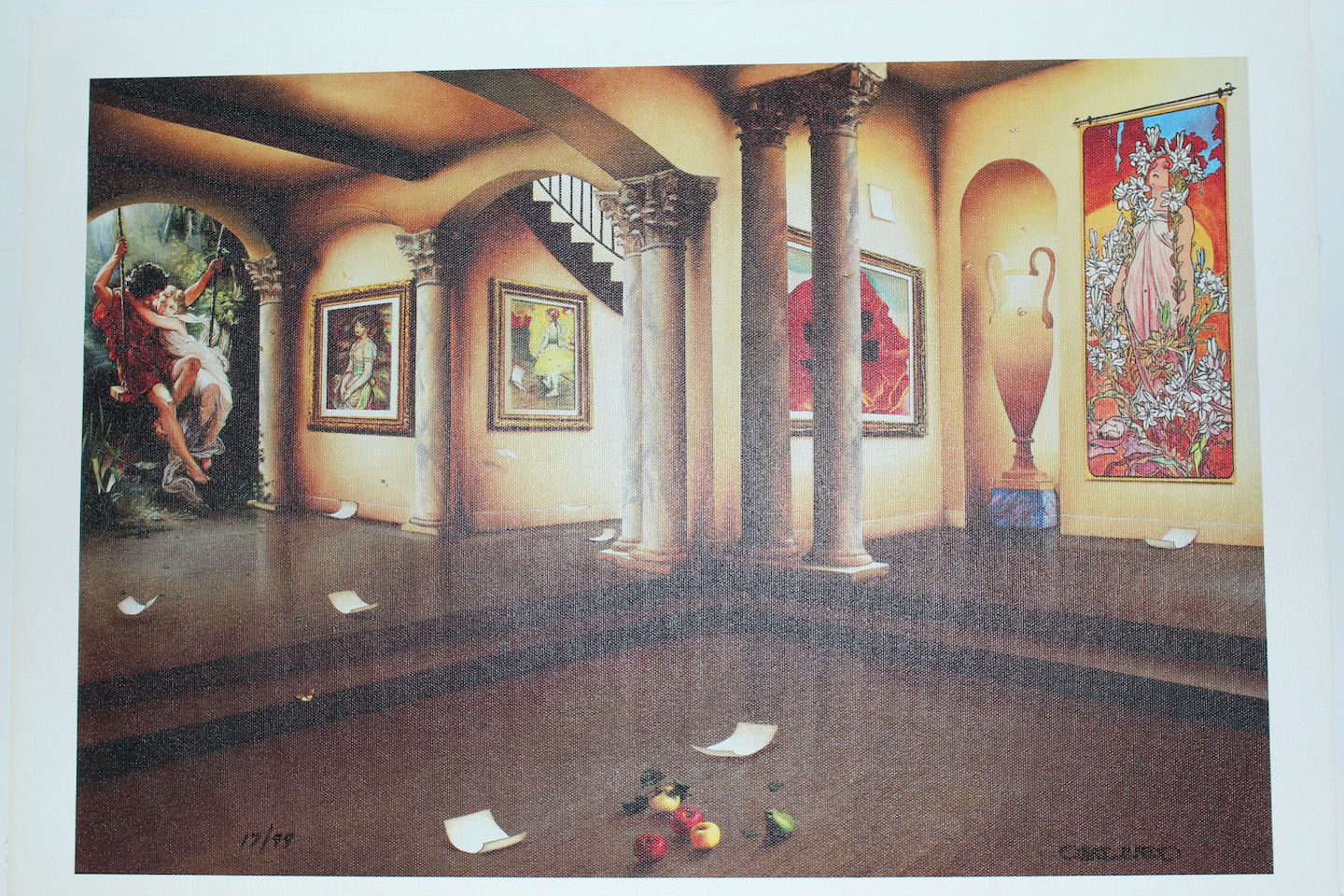 Orlando Quevedo Giclée - Lights of Love Painting -  Size: 21"L x 13.5"W