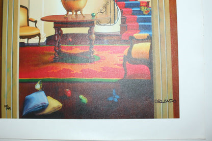 Orlando Quevedo Giclée - Happiness Painting -  Size: 21"L x 13.5"W