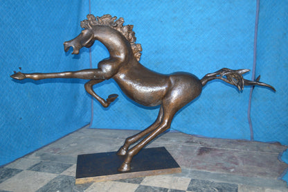 Original 2 of 9 Horse Statue by Attilio de Luca -  Size: 68"L x 19"W x 58"H