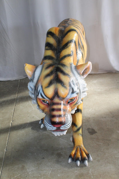 Life Size Fiberglass Tiger Statue, Captivating Majesty 92" x 20" x 40"H