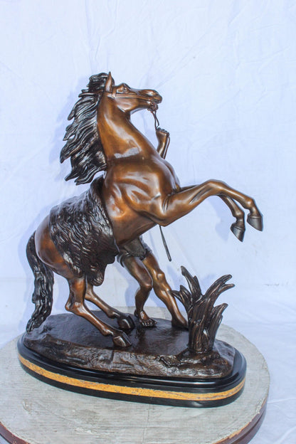 Guillaume Coustou Replica of Marley Horse Bronze Statue 20" x 10" x 25"H