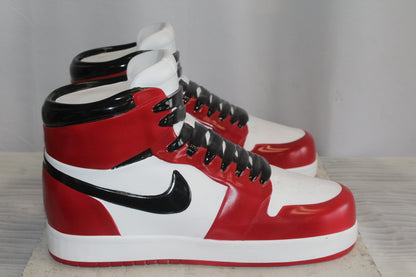 Oversized Red and White Nike Dunk Resin Statue 19" x 7" x 12"H