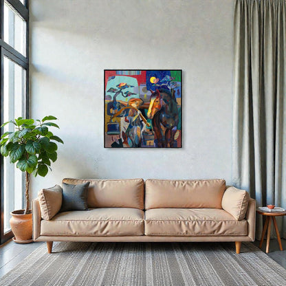 NIFAO Limited Edition Casi de Noche by Zavaleta Art 34"x34"