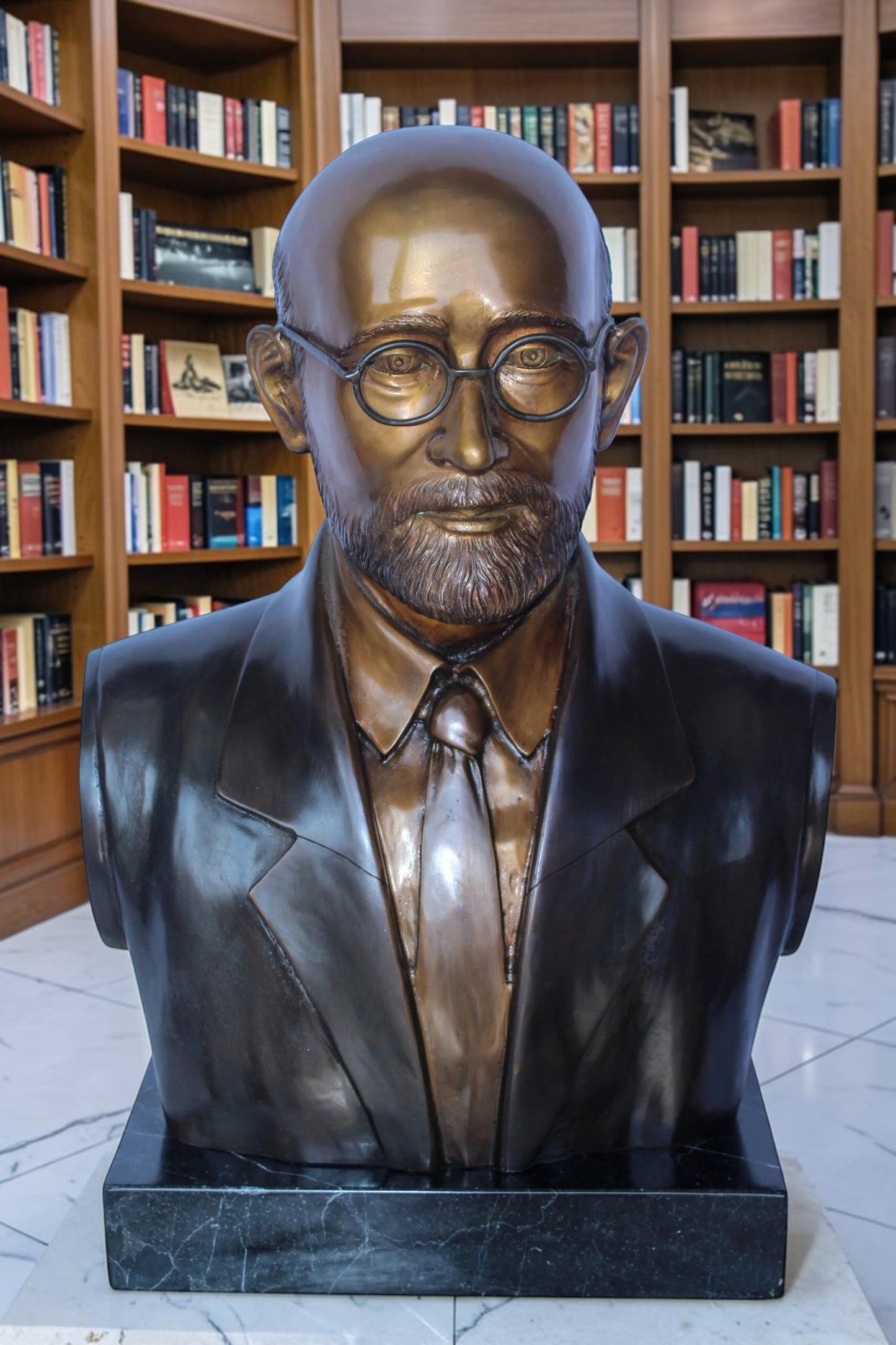 Janusz Korczak Bronze Statue, The Holocaust Hero Tribute 15" x 11" x 25"H