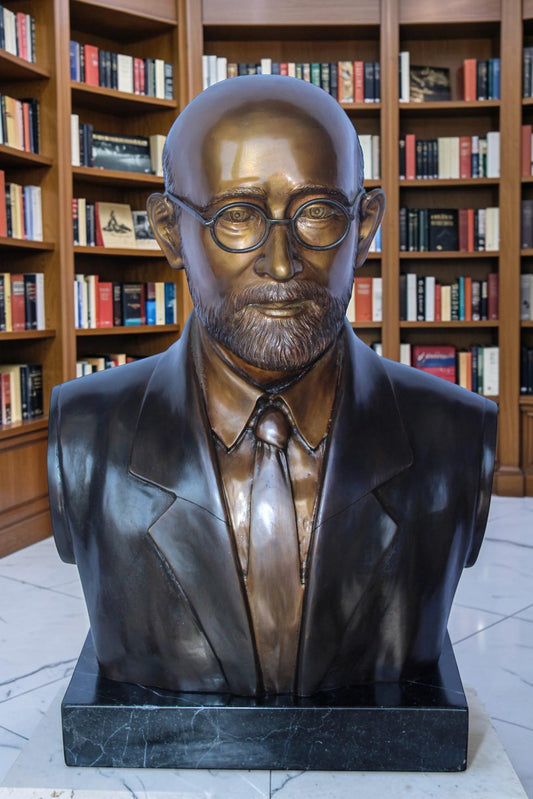 Janusz Korczak Bronze Statue, The Holocaust Hero Tribute 15" x 11" x 25"H