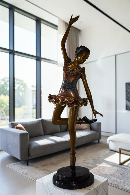 Ballet Dancer Ballerina on her Tippy Toes Bronze Statue