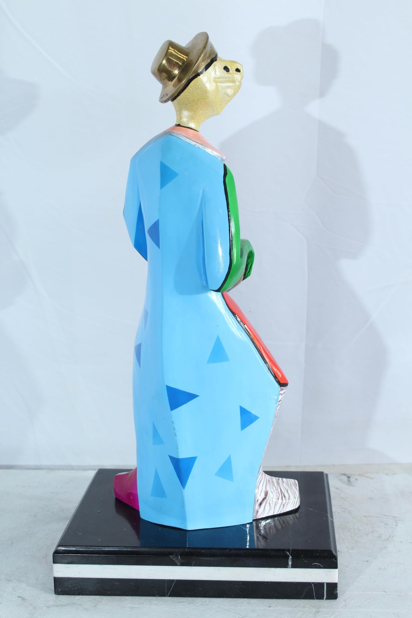 NIFAO Picasso Style Bronze Musician Statue Colorful Turtle Guitarist 13" x 10" x 26"H