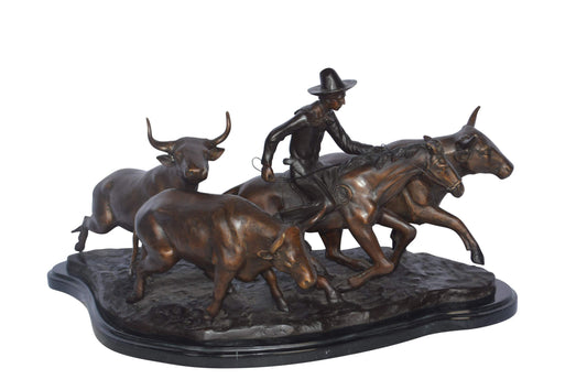 Stampede by Remington bronze statue - Size: 30"L x 17"W x 15"H.