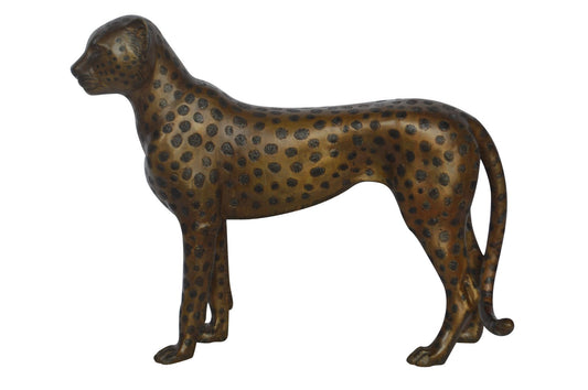 Baby Cheetah, Cub, Bronze Statue - Size: 30"L x 10"W x 25"H.