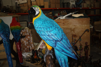 Bronze Single Parrot On A Tree Statue
