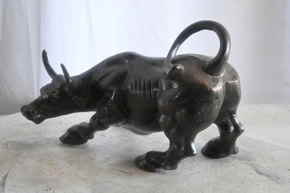 Iconic Charging Bull Aluminum Tabletop Sculpture Replica 19"x10"x10"H