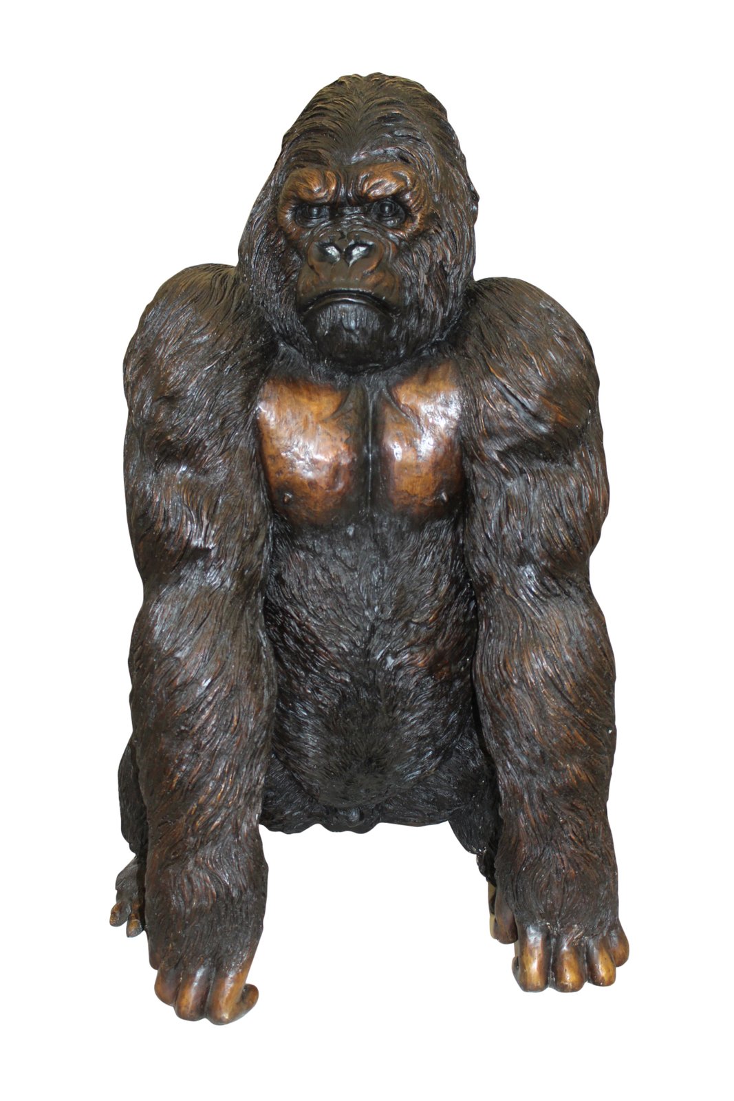 King Kong Bronze Statue -  Size: 32"L x 28"W x 49"H.