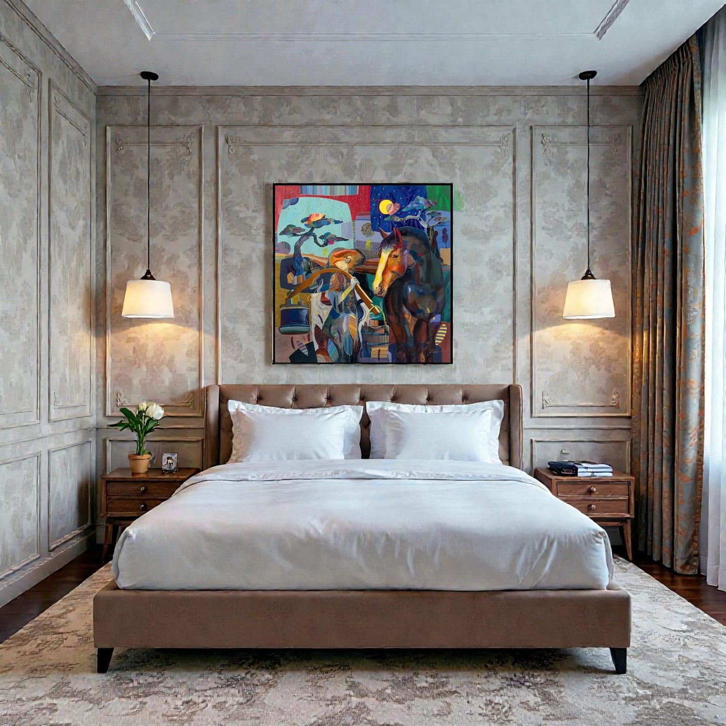 NIFAO Limited Edition Casi de Noche by Zavaleta Art 34"x34"