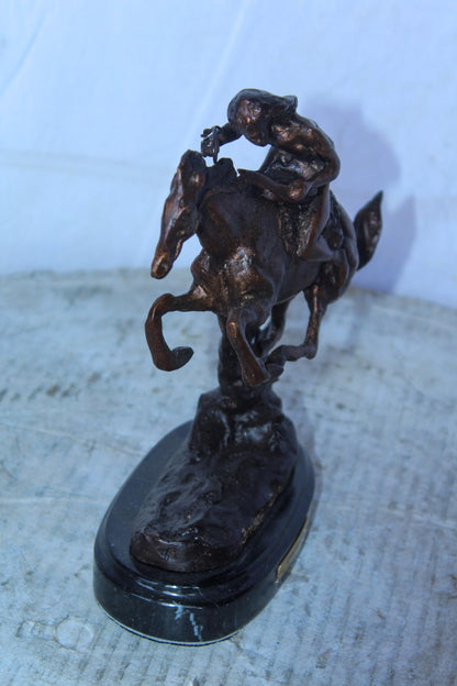 Nifao Cheyenne by Remington Bronze Statue Replica - Iconic Western Decor -  Compact Yet Bold Design, 9"L x 3"W x 9"H